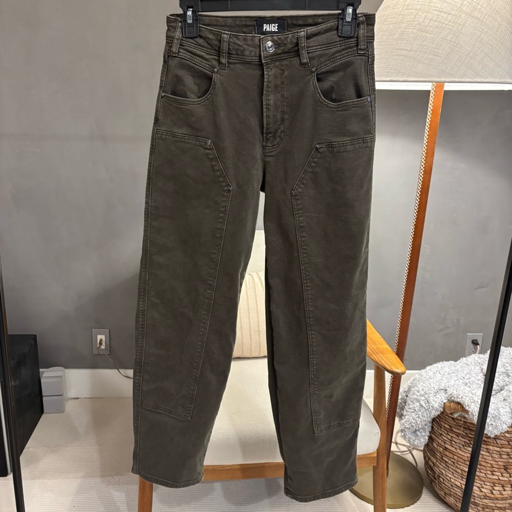 PAIGE Alexis Workwear High-Rise Tapered Jeans